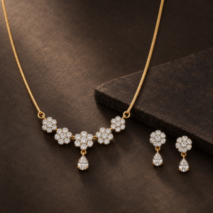 5 flower drop with earrings