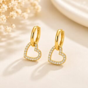 2 in 1 earring heart