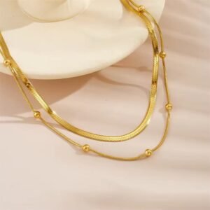 Double layer snake and ball chain