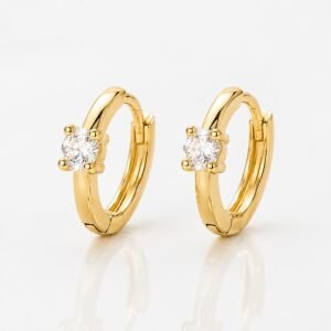 Stone hoop huggies