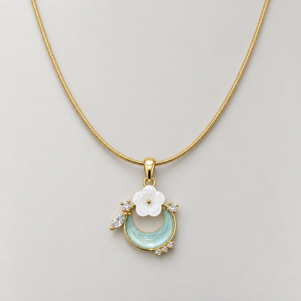 blue crescent chain