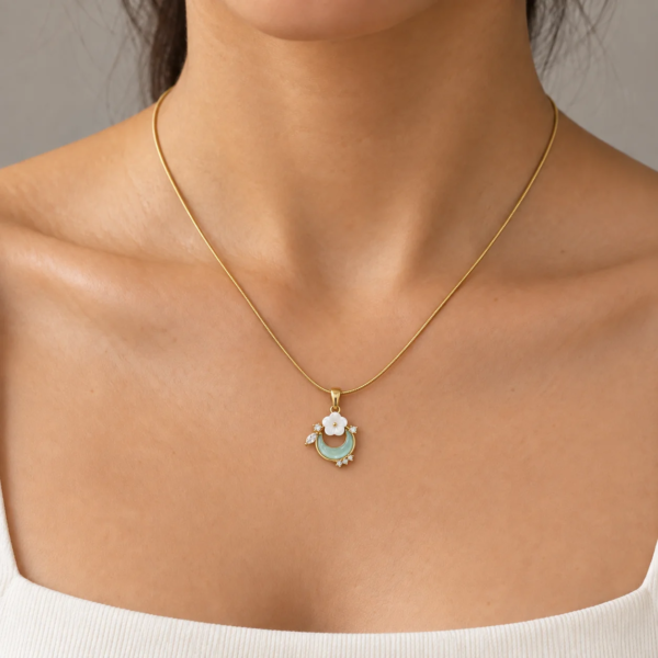 blue crescent chain