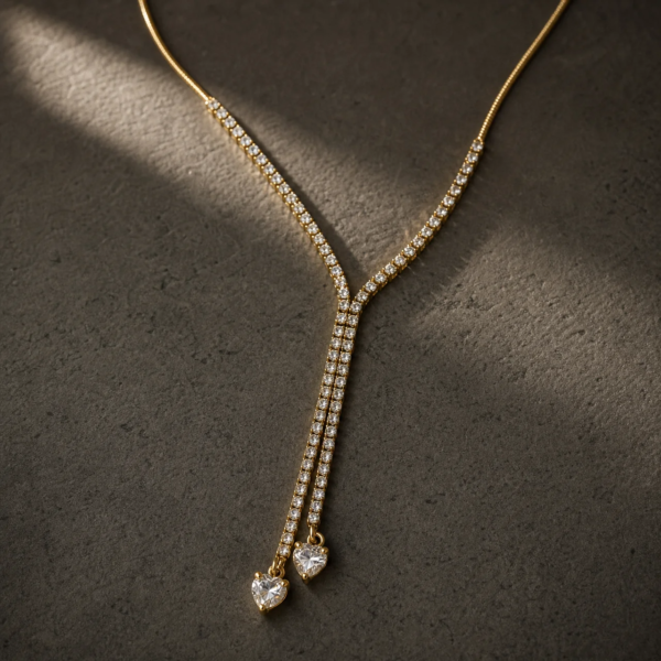 rhinestone heart chain