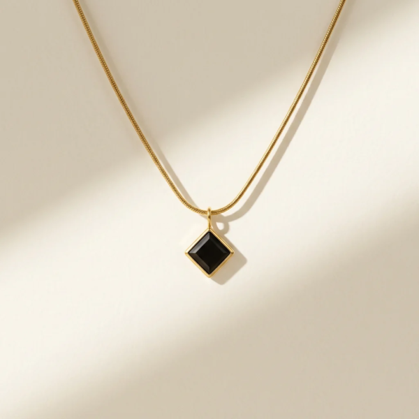 Black stone chain