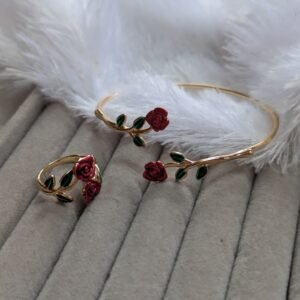 korean rose bracelet alloy 2.8 with ring