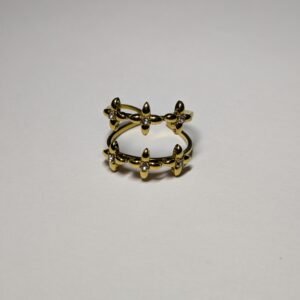 Adjustable 2 tier flower ring