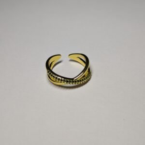 green twisted adjustable ring