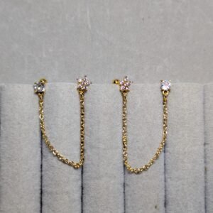 flower and stone ear connector
