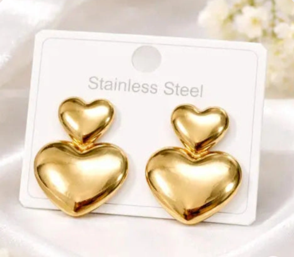 Layer heart  steel studs