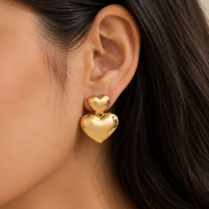 Layer heart  steel studs