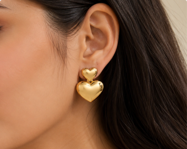 Layer heart  steel studs