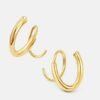 2 in 1 fake piercing plain ring