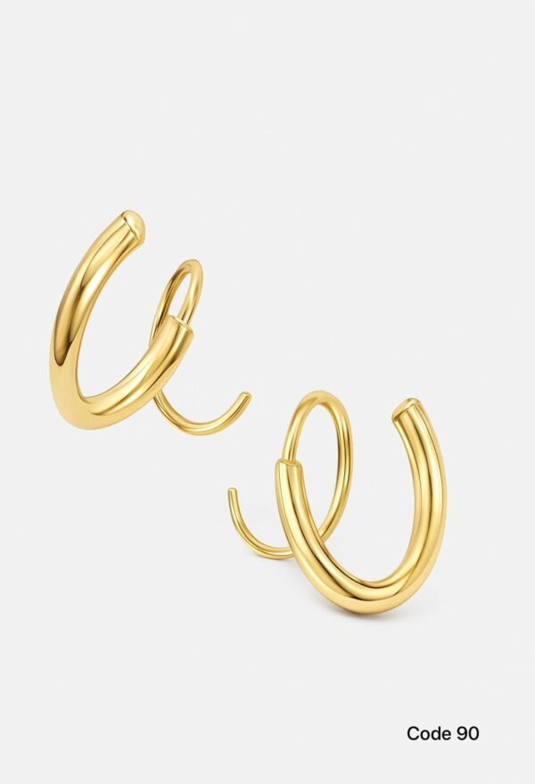 2 in 1 fake piercing plain ring