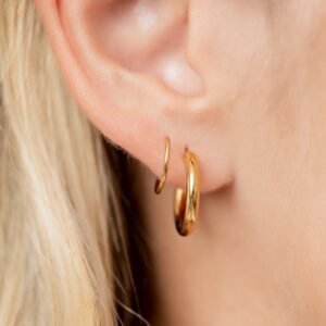 2 in 1 fake piercing plain ring