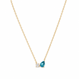 White and blue stone chain