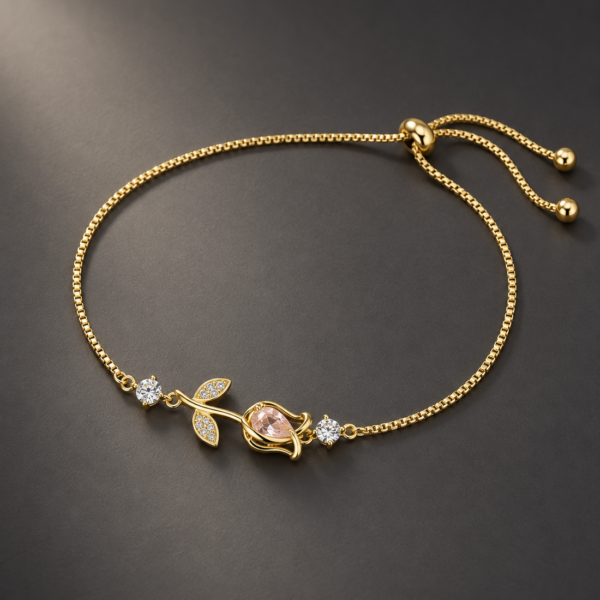 Pink tulip bracelet