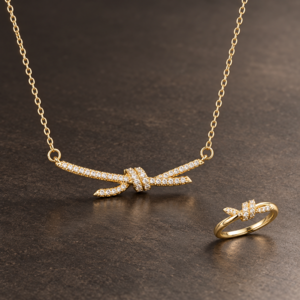 Twisted pendant with ring