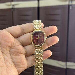 Maroon antitarnish watch