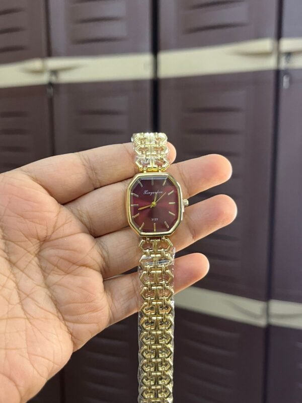 Maroon antitarnish watch
