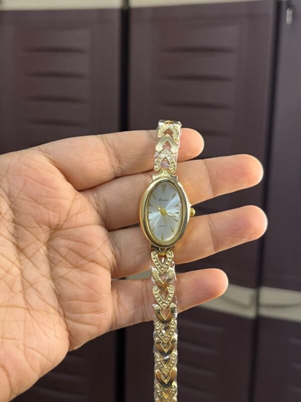 White oval antitarnish watch