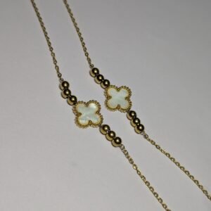 PXL_20260930_175629435 White clover pair kids anklet